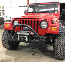 Load image into Gallery viewer, Jeep YJ / TJ / LJ Mid-Width Front Bumper W/Stinger Bare Steel Motobilt