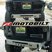 Load image into Gallery viewer, Jeep JK Micro Rear Bumper W/Light Bar Cut Out 07-18 Wrangler JK Bare Steel Motobilt