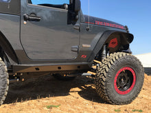 Load image into Gallery viewer, Jeep JK Rocker Guards W/Step 07-18 Wrangler JK Crusher Series Bare Steel Motobilt