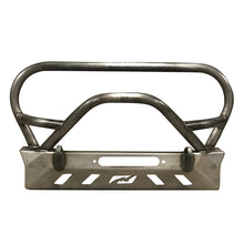 Load image into Gallery viewer, Jeep YJ TJ LJ Front Bumper W/Grill Hoop and Bull Bar Bare Steel Motobilt