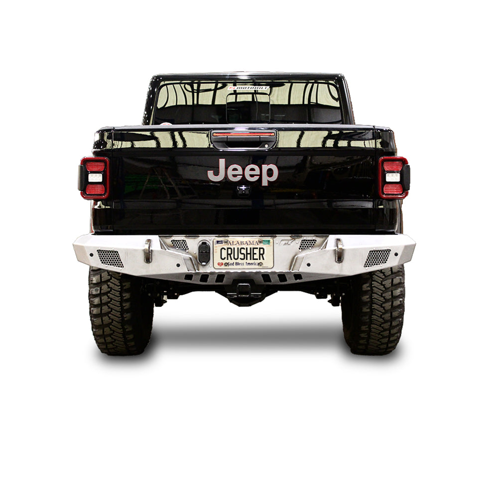 JT Gladiator Crusher Rear Bumper w/ Gladiator Rear Bumper Corner Frame Mounts Motobilt