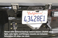 Load image into Gallery viewer, License Plate Relocator/Light Mount for JK-JL (w/ Backup Camera Mount) For Jeep JK|Jeep JL Motobilt