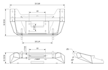 Load image into Gallery viewer, Tomahawk Frame Chop Front Bumper for Jeep JK, JL, JT Motobilt