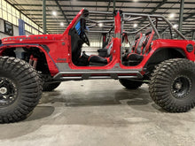 Load image into Gallery viewer, Frame Mounted Rocker Guards For 4 Door Jeep JL Bare Steel Motobilt