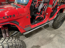 Load image into Gallery viewer, Frame Mounted Rocker Guards For 4 Door Jeep JL Bare Steel Motobilt