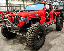 Load image into Gallery viewer, Frame Mounted Rocker Guards For 4 Door Jeep JL Bare Steel Motobilt