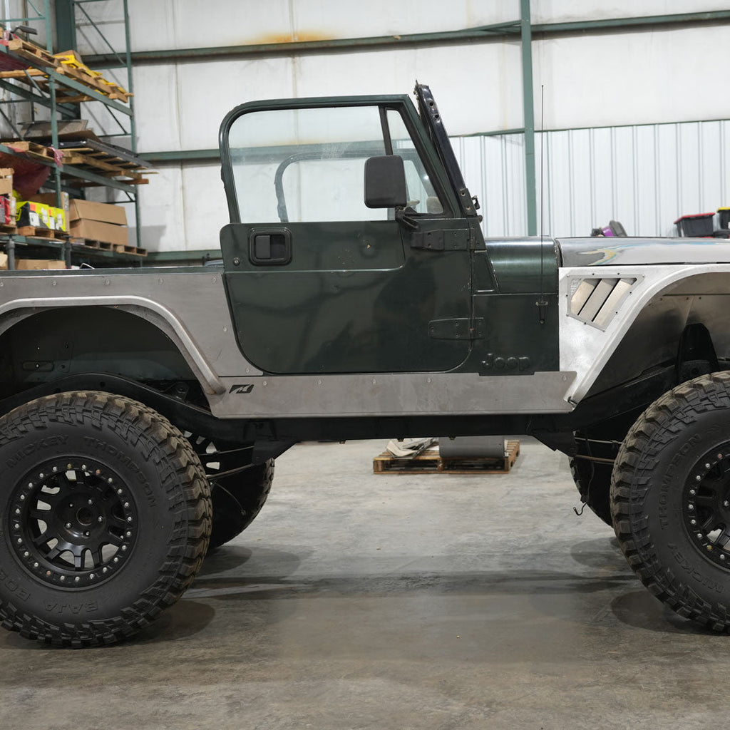 Full-Length Rocker Armor for Jeep YJ Fender Notch Motobilt