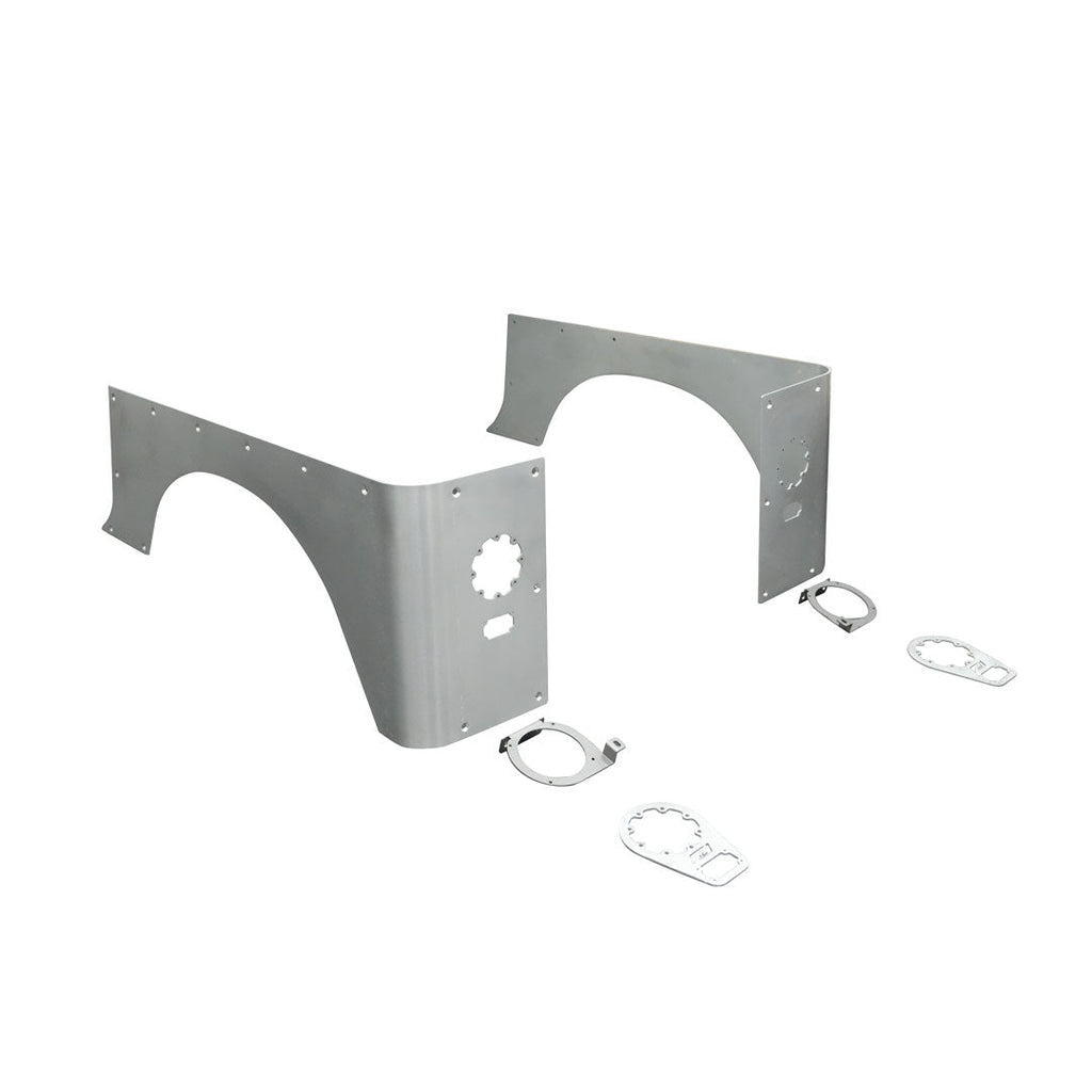 2 Inch Stretch Corner Armor for Jeep YJ 5 Inch Round LED Tail Light Aluminum Motobilt