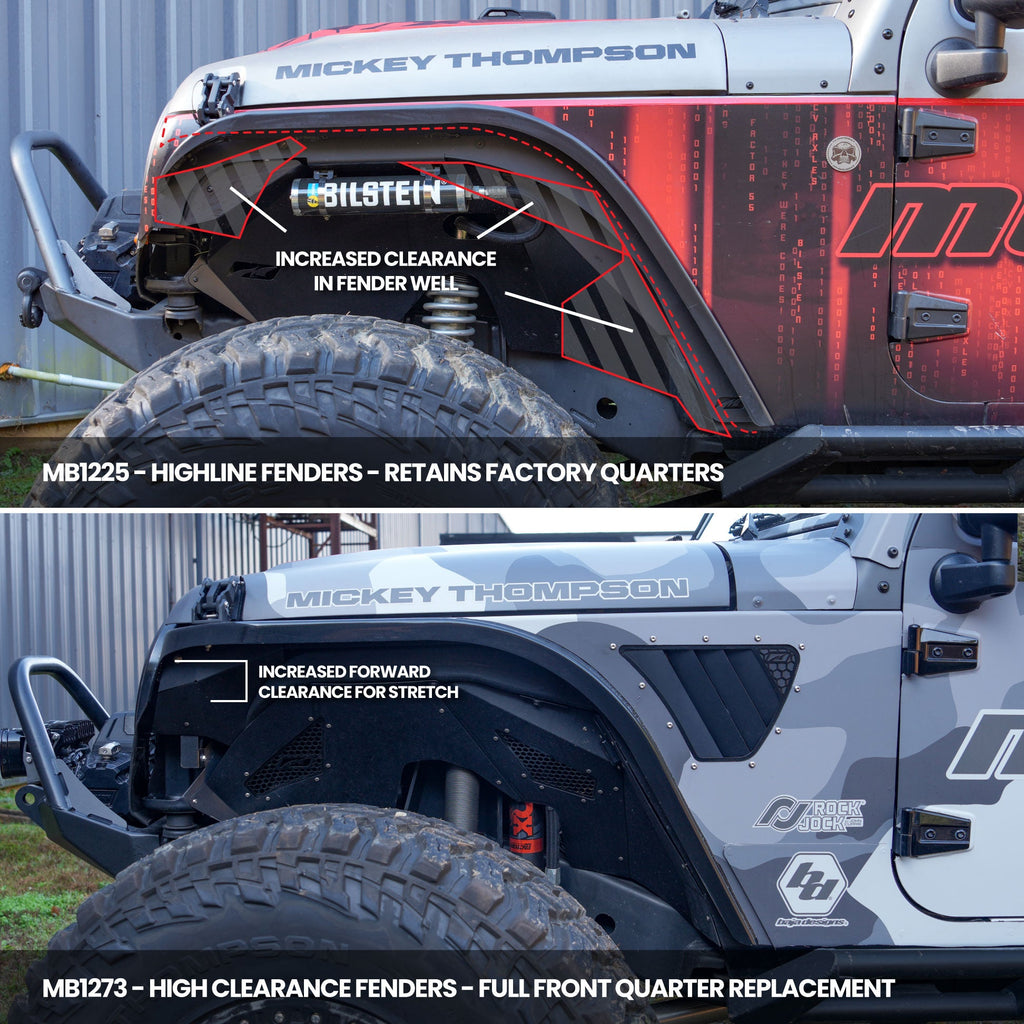 High Clearance Front Fender & Corner Armor System for JK/JKU