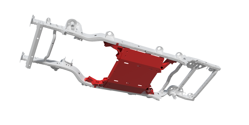 4 Link Suspension Bracket Kit With Skid Plate For 12-18 Jeep JKU Bare Steel Motobilt
