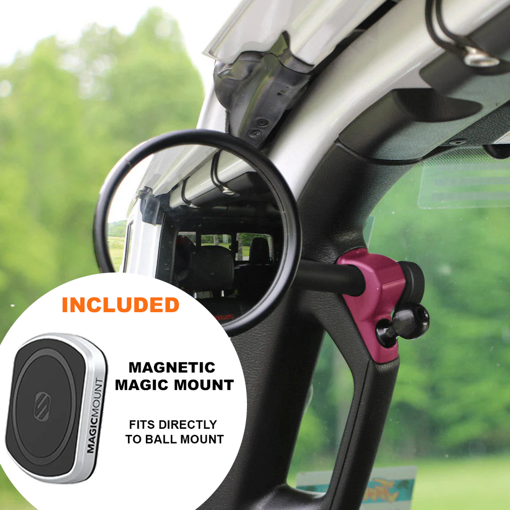 A-Pillar Side Mirror Set For 2024+ Jeep Wrangler JL & Gladiator - CMM Offroad