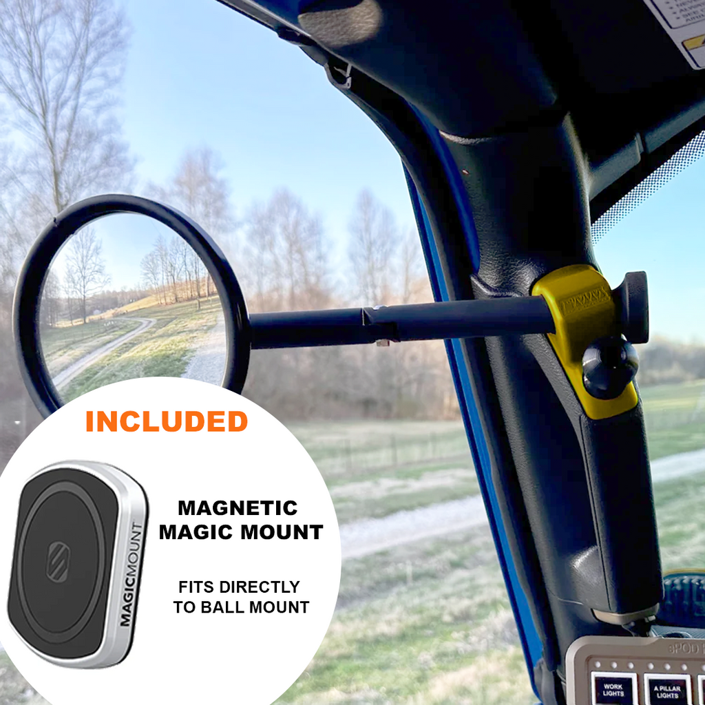 A-PILLAR SIDE MIRRORS FOR 2018 - 2023 JEEP WRANGLER JL & GLADIATOR - CMM OFFROAD