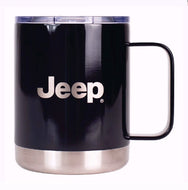 Jeep USA Grille Flag Black 10 Ounce Insulated Stainless Steel Travel Mug