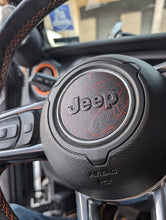 Load image into Gallery viewer, Printed Topographical Steering Wheel Jeep Overlay Vinyl Decal Set-Pair- fits Wrangler JL &amp; Jeep Gladiator JT