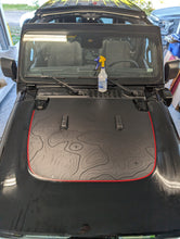 Load image into Gallery viewer, Topographic Full Color Line Blackout Hood Decal- Fits Jeep Wrangler &amp; Gladiator JL Hood Decal Printed Single Layer Decal