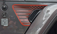 Load image into Gallery viewer, Full Color Printed American Flag Decal- Fits Jeep Wrangler &amp; Gladiator JL Fender Vent Decal-Pair