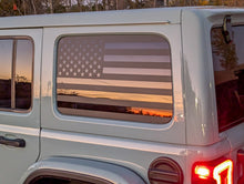 Load image into Gallery viewer, USA American Flag Rear Window Decal- Fits Jeep Wrangler JL