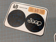 Load image into Gallery viewer, Printed Topographical Steering Wheel Jeep Overlay Vinyl Decal Set-Pair- fits Wrangler JL &amp; Jeep Gladiator JT