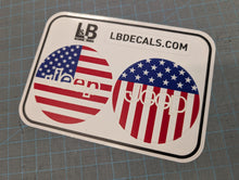 Load image into Gallery viewer, American Flag Steering Wheel Jeep Overlay Vinyl Decal Set- fits Wrangler JL &amp; Jeep Gladiator JT