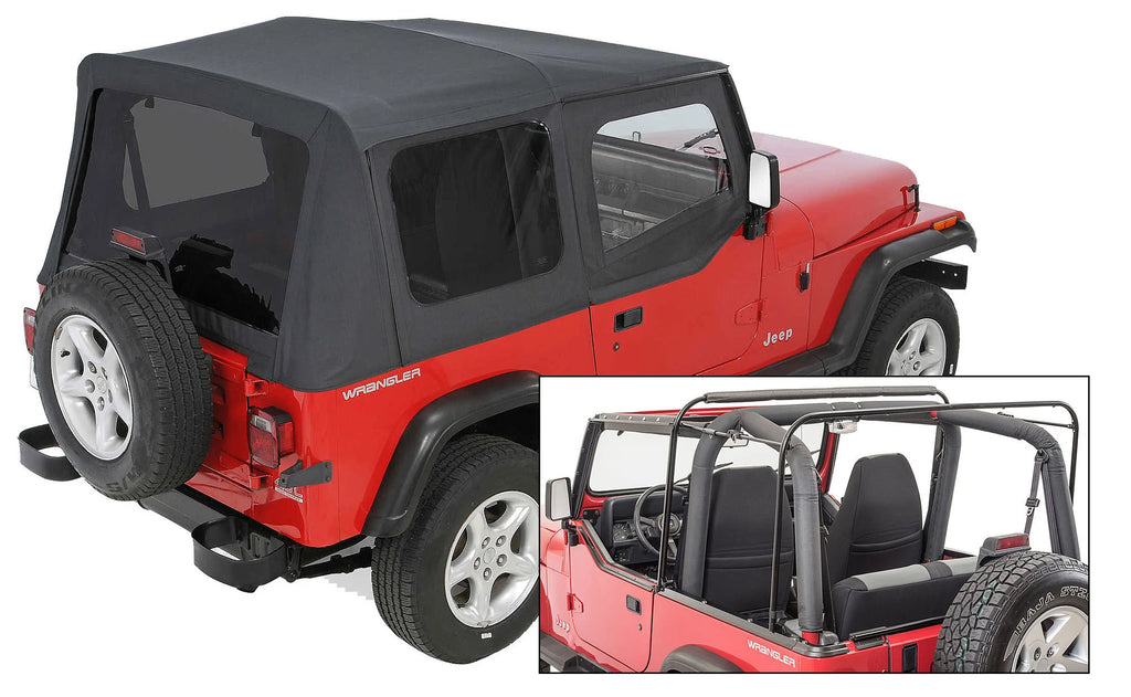 QuadraTop Gen II Complete Soft Top with Tinted Windows for 87-95 Jeep Wrangler YJ