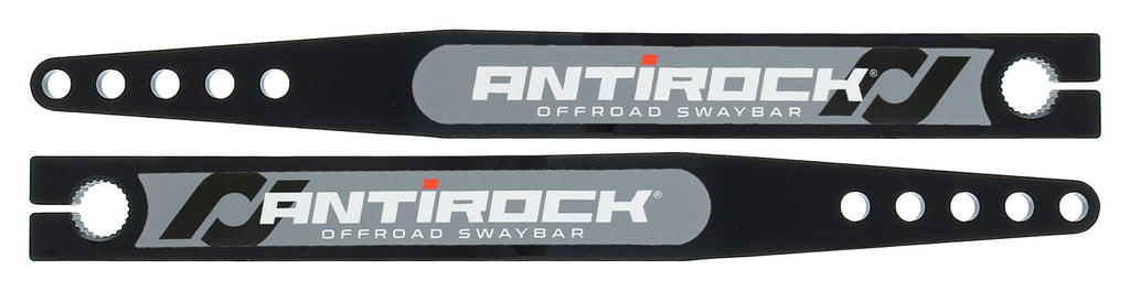 Antirock Fabricated Steel Sway Bar Arms 17 Inch Long OAL 15.195 Inch C-C 5 Holes Includes Stickers Pair RockJock 4x4