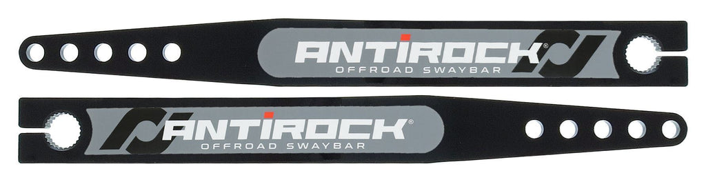 Antirock Fabricated Steel Sway Bar Arms 97-06 Wrangler TJ and LJ Unlimited/XJ/MJ 18 Inch Long OAL 16.195 Inch C-C 5 Holes Includes Stickers Pair RockJock 4x4
