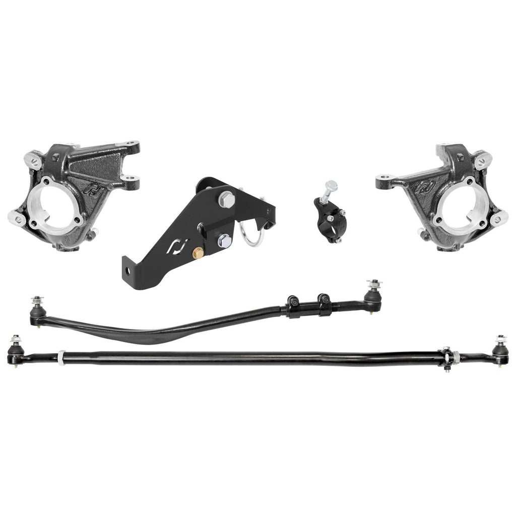 Currectlync Wrangler JK High Steer Kit For Stabilizer Shock. Incl. Knuckles Drag Link Tie Rod Trac Bar Reloc/Shock Mount Shock Tie Rod Clamp RockJock 4x4