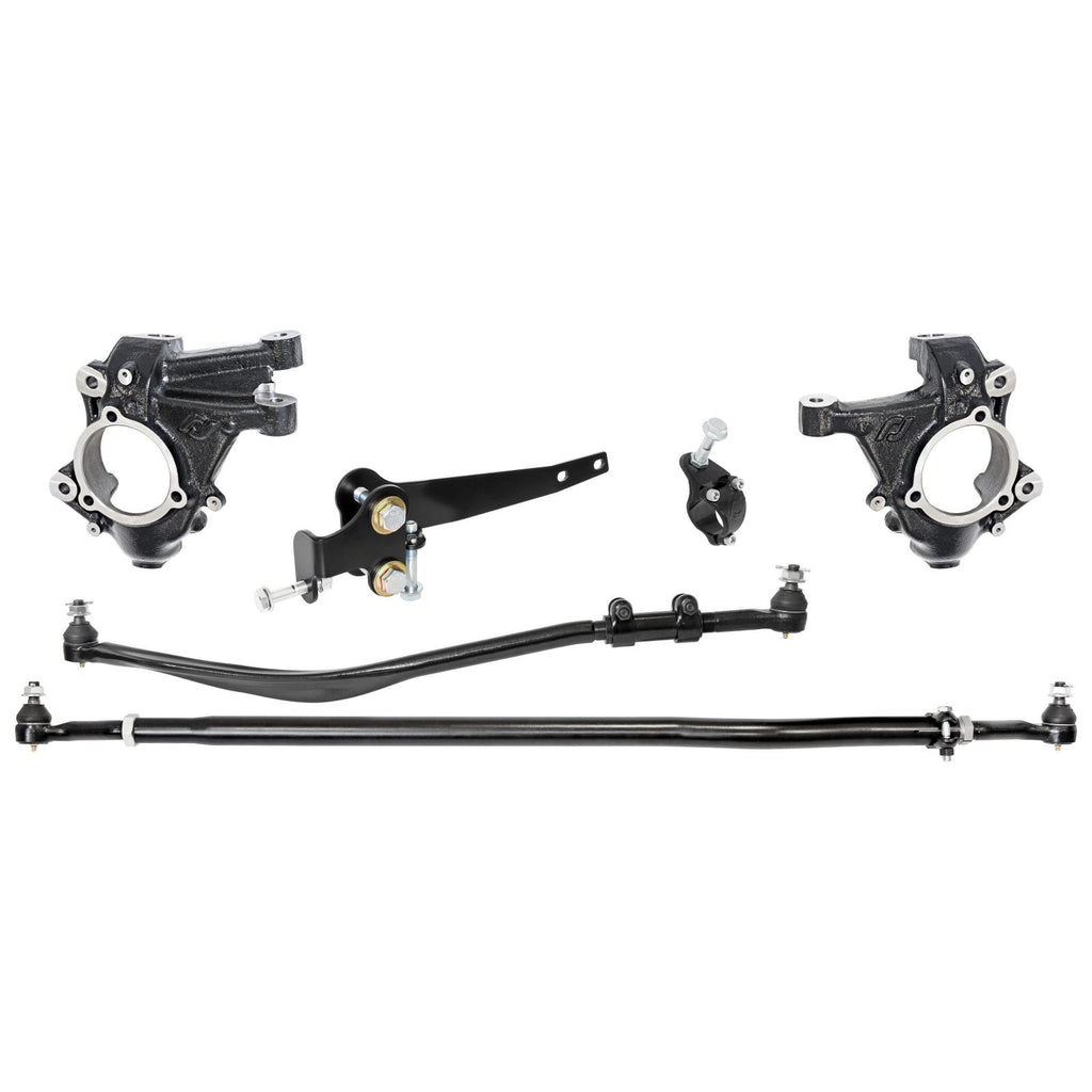 Currectlync Jeep JL/JT High Steer Kit For Stabilizer Shock And Non-Rubicon Axle. Incl. Knuckles Drag Link Tie Rod Trac Bar Reloc/Shock Mount Axle Shock Tie Rod Clamp RockJock 4x4