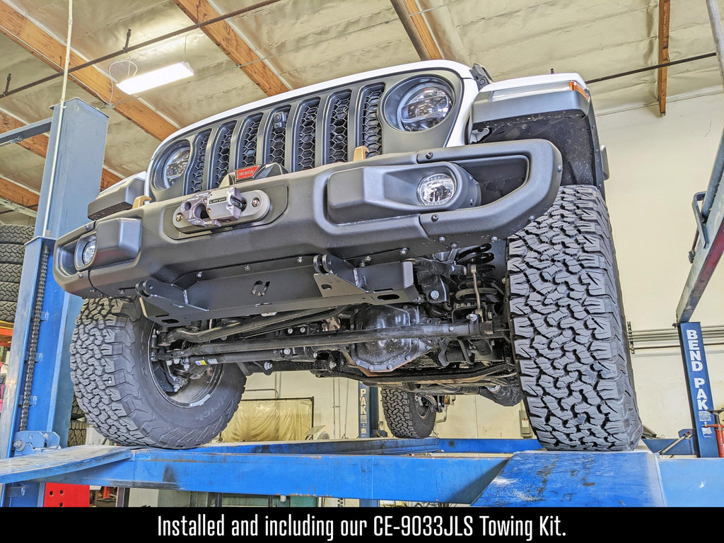 JL/JT Winch Plate Kit for Factory Steel Bumper (for use with or without CE-9033JLS RockJock Towing Kit) RockJock 4X4