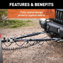 Load image into Gallery viewer, Curt Rambler Steel RV Tow Bar 7500 Lbs. 2 Inch Shank) Includes Tow Bar Safety Cables Hitch Pin and Clip RockJock 4X4