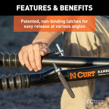 Load image into Gallery viewer, Curt Rambler Steel RV Tow Bar 7500 Lbs. 2 Inch Shank) Includes Tow Bar Safety Cables Hitch Pin and Clip RockJock 4X4