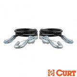 Curt Towing Safety Cable Kit (44 1/2 Inch Long w/ 2 Snap Hooks 5000 lbs. 2-Pack) RockJock 4X4 - RockJock 4x4 - RJ-80151