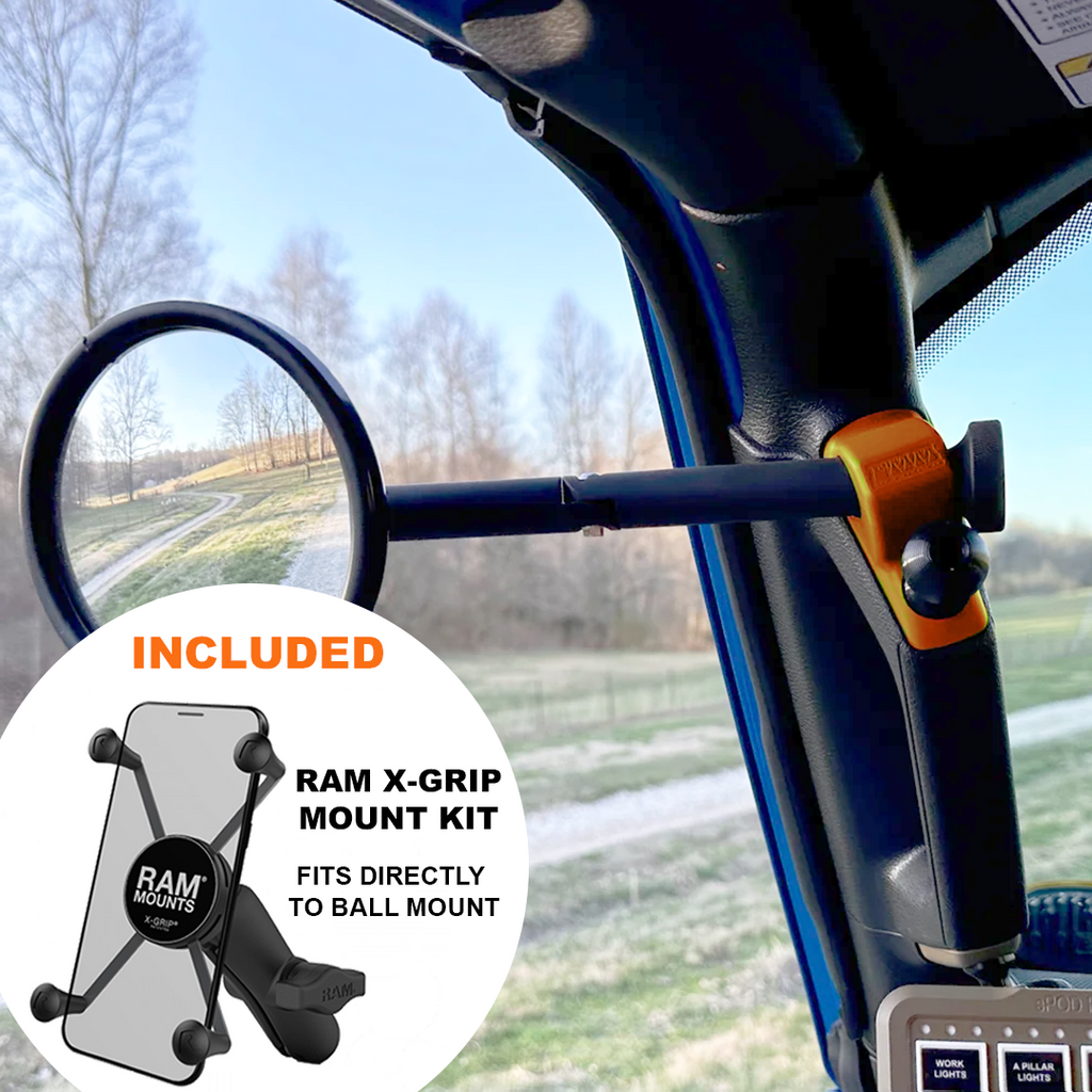 Gladiator JT A-Pillar Side Mirrors with Base Mount Driver AND Passenger