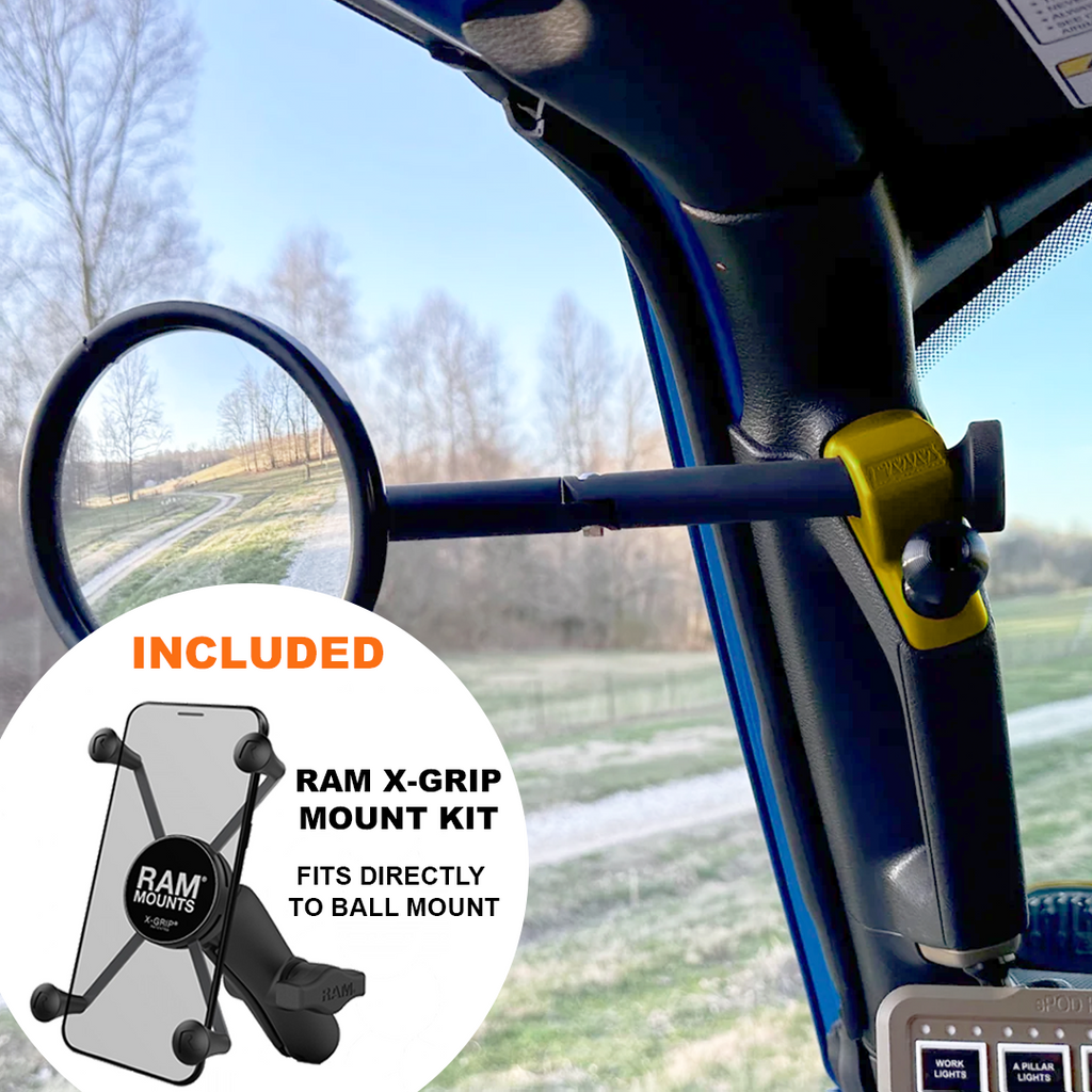 Gladiator JT A-Pillar Side Mirrors with Base Mount Driver AND Passenger