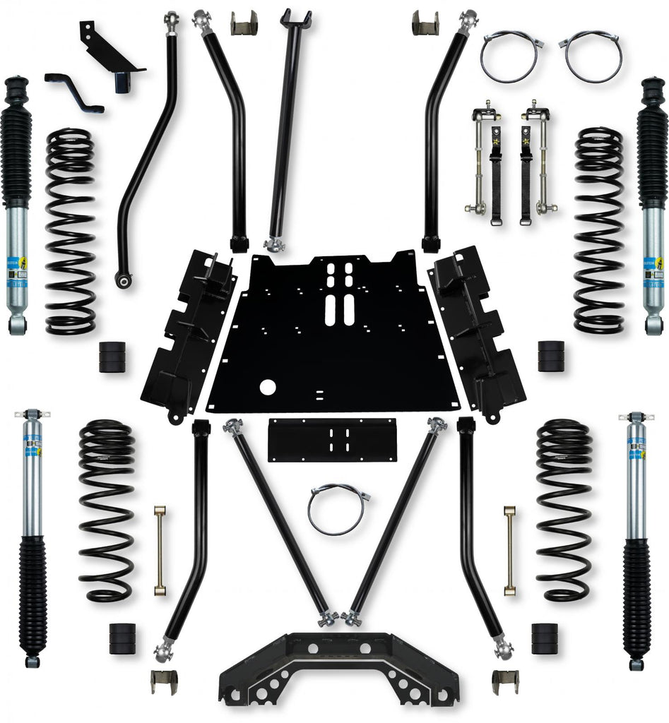3.5 Inch X-Factor X2 Flat Belly Long-Arm Suspension System For Jeep Wrangler TJ With Bilstein Shocks Rock Krawler