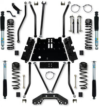 Load image into Gallery viewer, 4.5 Inch X-Factor X2 Flat-Belly Long-Arm Suspension System For Jeep Wrangler TJ With Bilstein Shocks Rock Krawler