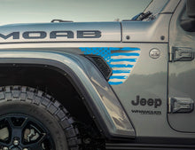 Load image into Gallery viewer, Distressed Large USA American flag Jeep Wrangler &amp; Gladiator JL Fender Vent Flag Decal-Pair