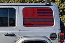 Load image into Gallery viewer, USA American Flag Rear Window Decal- Fits Jeep Wrangler JL