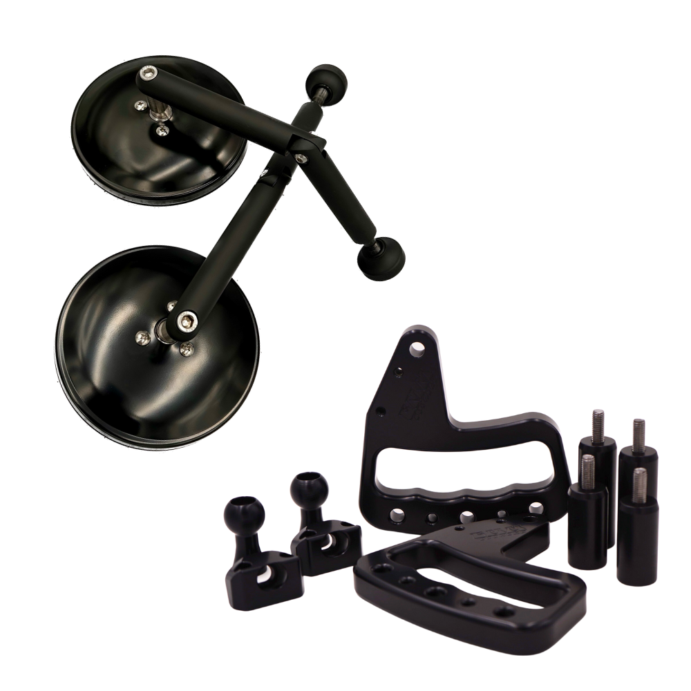 Jeep JK Front and Rear Handles with Mirrors Package