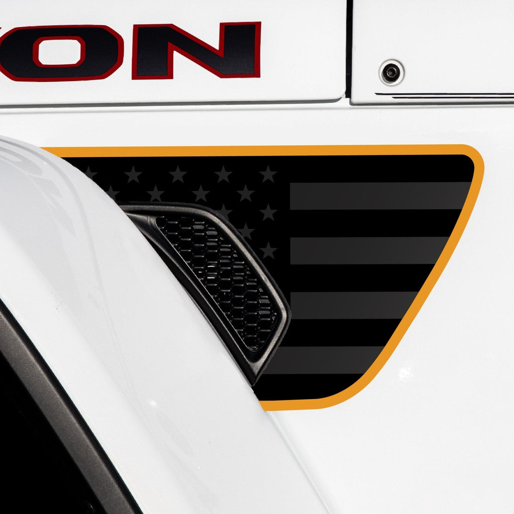 Premium Fender Vent Decal Set | Black Flag - fits Wrangler JL & Gladiator JT