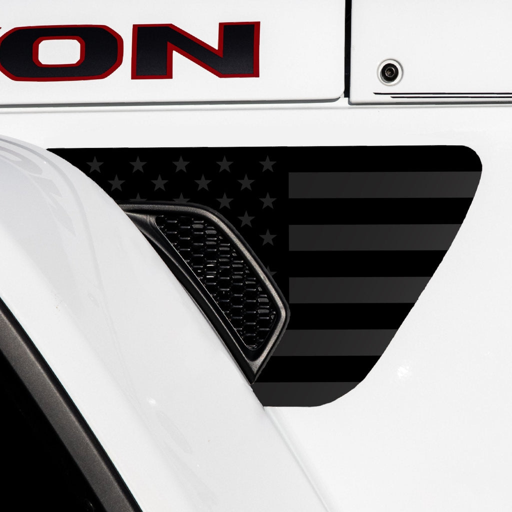 Premium Fender Vent Decal Set | Black Flag - fits Wrangler JL & Gladiator JT