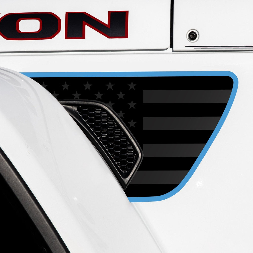 Premium Fender Vent Decal Set | Black Flag - fits Wrangler JL & Gladiator JT