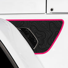 Load image into Gallery viewer, Premium Fender Vent Decal Set | Black Topo - fits Wrangler JL &amp; Gladiator JT