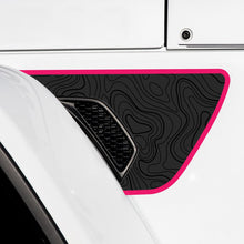 Load image into Gallery viewer, Premium Fender Vent Decal Set | Black Topo - fits Wrangler JL &amp; Gladiator JT