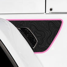 Load image into Gallery viewer, Premium Fender Vent Decal Set | Black Topo - fits Wrangler JL &amp; Gladiator JT