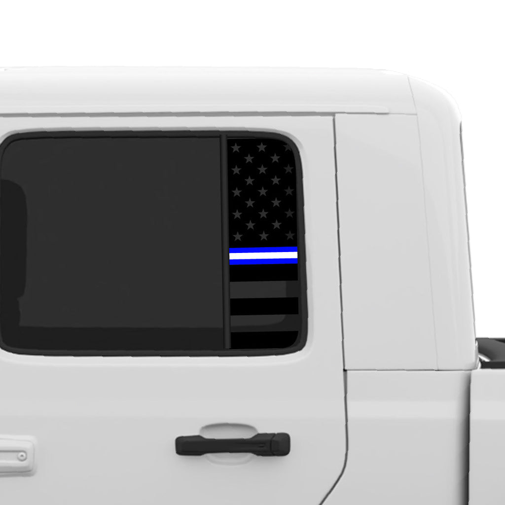 Thin Line Flag Window Graphic for Gladiator JT and Wrangler JLU | Set of 2