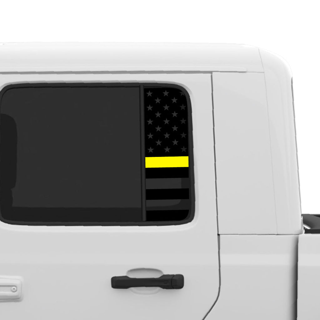 Thin Line Flag Window Graphic for Gladiator JT and Wrangler JLU | Set of 2