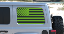 Load image into Gallery viewer, USA American Flag Rear Window Decal- Fits Jeep Wrangler JL