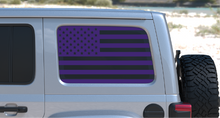 Load image into Gallery viewer, USA American Flag Rear Window Decal- Fits Jeep Wrangler JL