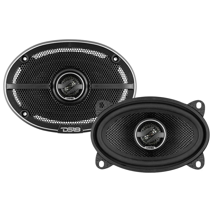 DS18 ZXI-464  4x6" 2-Way Coaxial Speakers with Kevlar Cone 60 Watts Rms 4-Ohm-Clearance